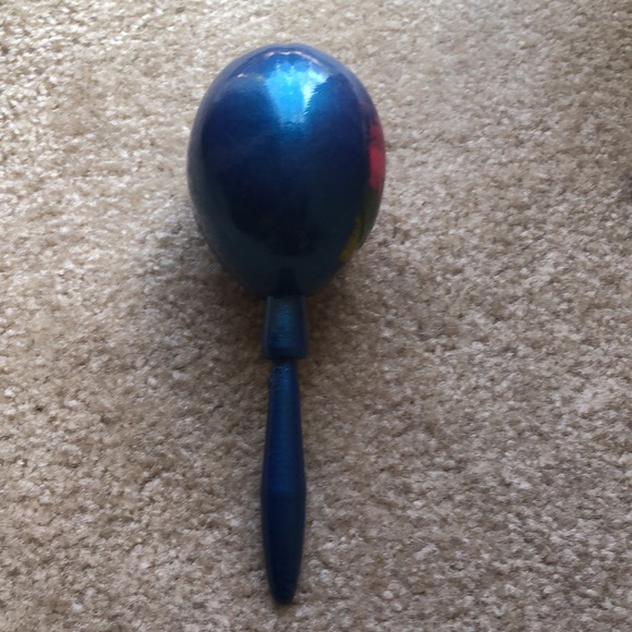 Vintage Handcrafted souvenir hand painted Mexico Maraca percussion instrument - Picture 7 of 9